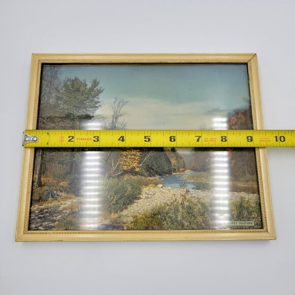 Vintage Metal Picture Frame Nature’s Solitude Photo Read - Picture 8 of 8